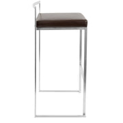 Lumi Source Fuji contemporary stackable barstool with sleek modern design and metal legs, shown in a set against a neutral background.
