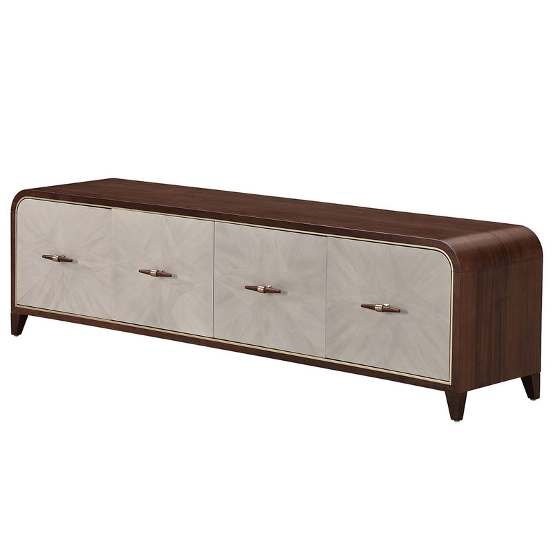 Houston - Media Cabinet - Walnut - R&R Furniture Gallery (Fountain Valley, CA)