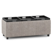 Avalon - Upholstered Storage Ottoman - R&R Furniture Gallery (Fountain Valley, CA)