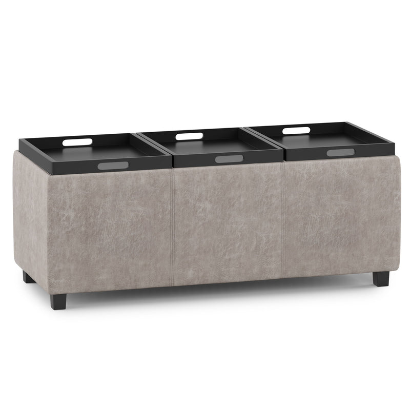 Avalon - Upholstered Storage Ottoman - R&R Furniture Gallery (Fountain Valley, CA)