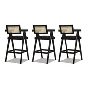 Milan - Modern Webbing Back Stool With Arms (Set of 3) - R&R Furniture Gallery (Fountain Valley, CA)