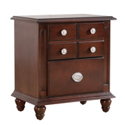 Glory Furniture Summit cappuccino accent nightstand with a sleek design and single drawer for bedroom storage.