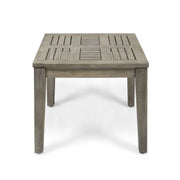 Dexterity - Outdoor Square Side Table With Wood Frame - Gray - R&R Furniture Gallery (Fountain Valley, CA)