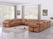 1126 - 12-Piece U-Shaped Sectional Sofa In With 4 Power Recliners & Power Headrests - R&R Furniture Gallery (Fountain Valley, CA)