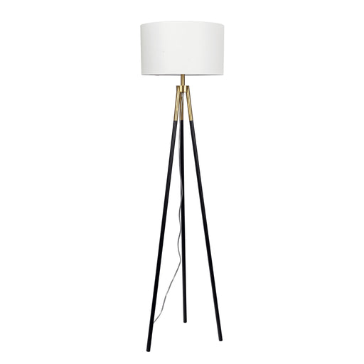 Sway - Floor Lamp With On / Off Switch Triple Legs Shade - Black / Gold / White - R&R Furniture Gallery (Fountain Valley, CA)