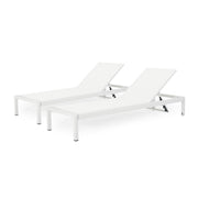 Noble House outdoor patio chaise lounge with five reclining positions, featuring a cushioned seat and adjustable backrest.