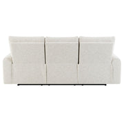 Lalisa - Power Motion Sofa With USB Port - Cream Chenille - R&R Furniture Gallery (Fountain Valley, CA)