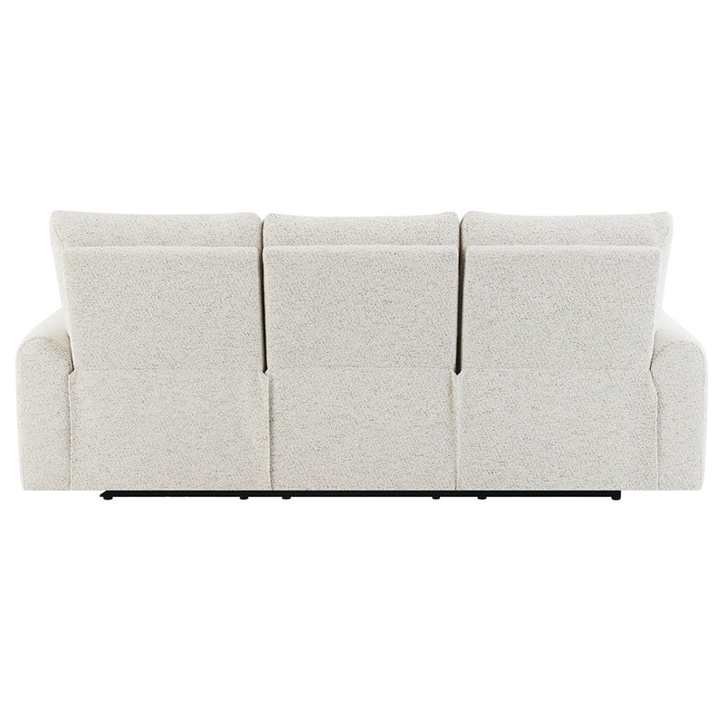 Lalisa - Power Motion Sofa With USB Port - Cream Chenille - R&R Furniture Gallery (Fountain Valley, CA)