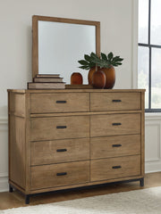 Tomtyn - Dresser And Mirror - Light Brown - R&R Furniture Gallery (Fountain Valley, CA)