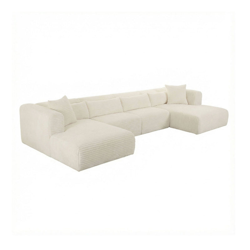 Tarra - Fluffy Oversized Corduroy Modular Sectional - R&R Furniture Gallery (Fountain Valley, CA)