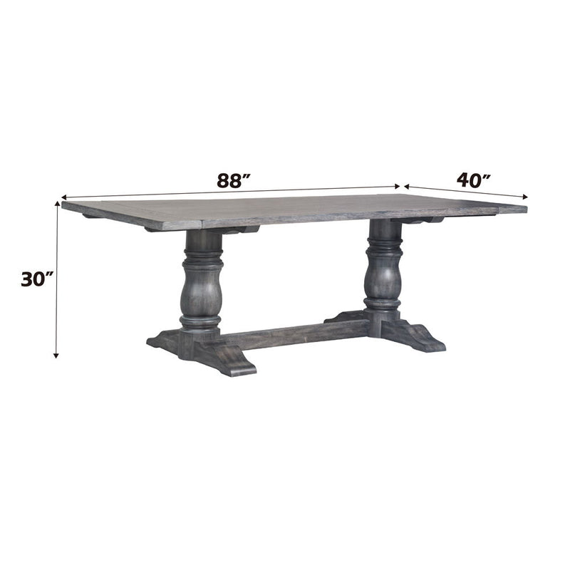 Leventis - 30" Dining Table - Weathered Gray - R&R Furniture Gallery (Fountain Valley, CA)