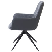 Hester - Arm Chair (Set of 2) - Gray Fabric - R&R Furniture Gallery (Fountain Valley, CA)