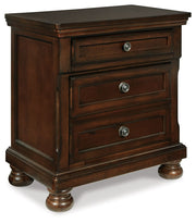 Porter - Two Drawer Night Stand - Dark Brown - R&R Furniture Gallery (Fountain Valley, CA)