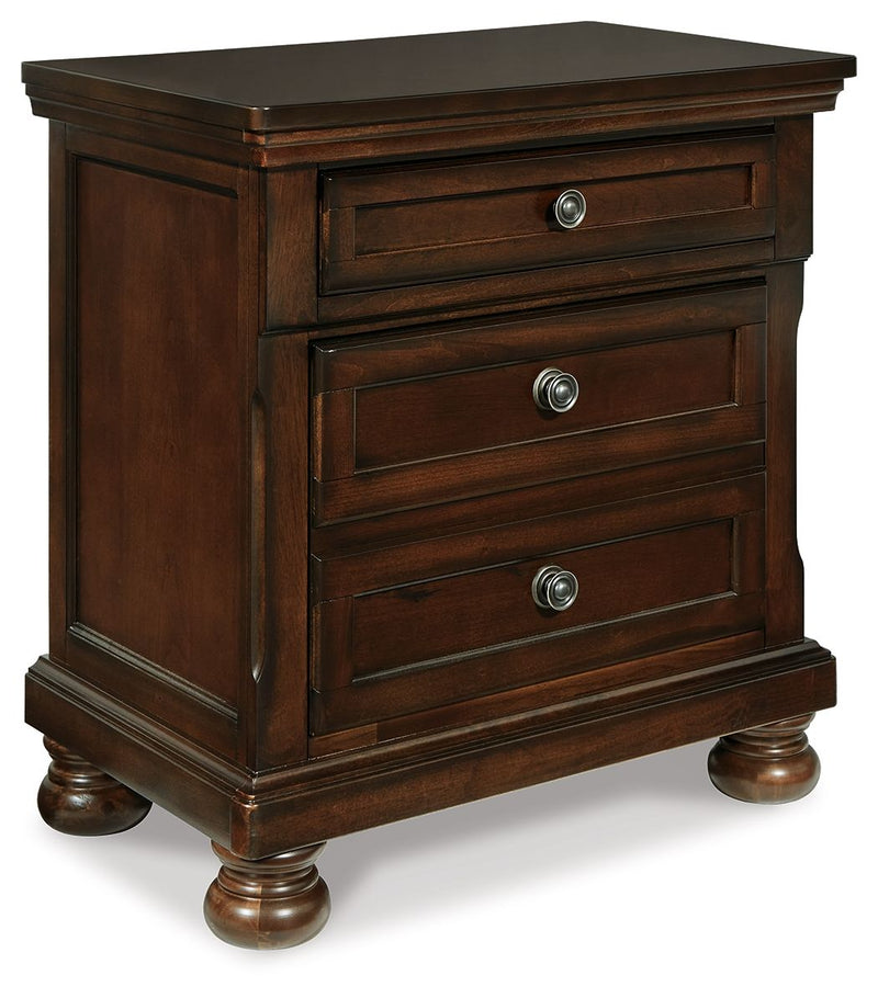 Porter - Two Drawer Night Stand - Dark Brown - R&R Furniture Gallery (Fountain Valley, CA)