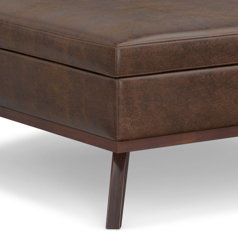 Owen - Multifunctional Square Coffee Table Storage Ottoman - R&R Furniture Gallery (Fountain Valley, CA)