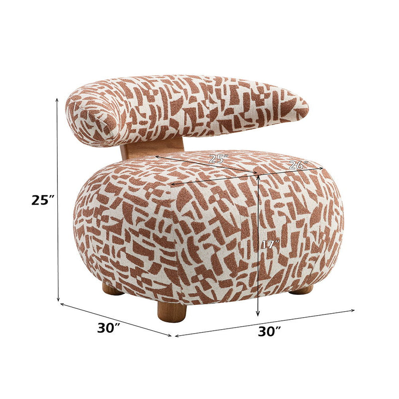 Lynn - Accent Chair - Brown - R&R Furniture Gallery (Fountain Valley, CA)