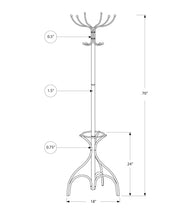 Coat Rack, Hall Tree, Free Standing, 12 Hooks, Entryway, 70"H, Umbrella Holder, Contemporary & Modern - R&R Furniture Gallery (Fountain Valley, CA)