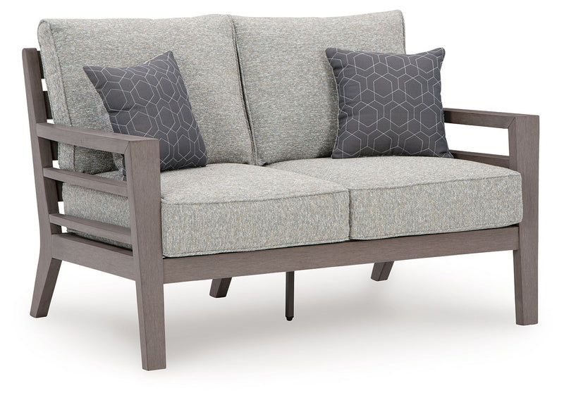 Hillside Barn - Loveseat W/Cushion - Gray / Brown - R&R Furniture Gallery (Fountain Valley, CA)