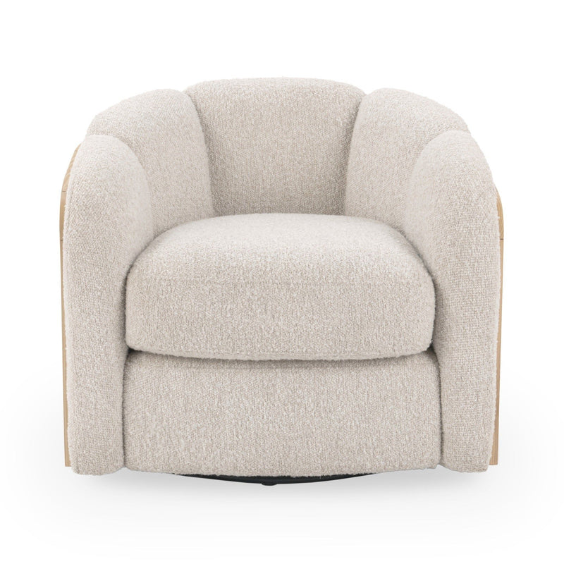 Daisy - Upholstered Swivel Chair - Coastal Sand - R&R Furniture Gallery (Fountain Valley, CA)