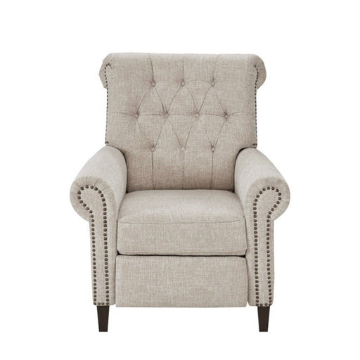 Aidan - Push Back Recliner Chair With Tufted Back And Nailhead Trim - Cream - R&R Furniture Gallery (Fountain Valley, CA)