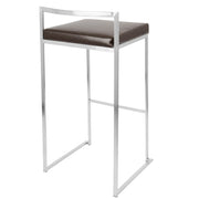 Lumi Source Fuji contemporary stackable barstool with sleek design, shown in a set, featuring a modern style and sturdy construction.