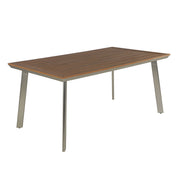 Outdoor Dining Table With Eucalyptus Wood Topped - Silver - R&R Furniture Gallery (Fountain Valley, CA)