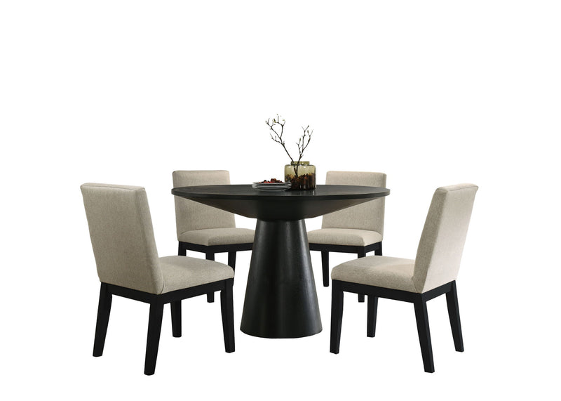 Jasper - Contemporary Round Dining Table With Finish Chairs - R&R Furniture Gallery (Fountain Valley, CA)