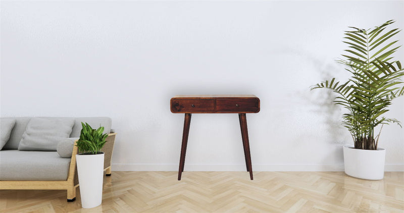 Curved Hallway Table - Chestnut - R&R Furniture Gallery (Fountain Valley, CA)