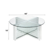 Nysa - Coffee Table - Mirrored & Faux Crystals - R&R Furniture Gallery (Fountain Valley, CA)