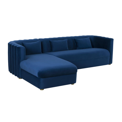 Callie - Velvet Sectional - LAF - R&R Furniture Gallery (Fountain Valley, CA)