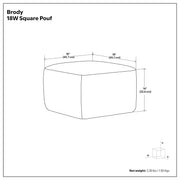 Brody - Square Pouf - Tan - R&R Furniture Gallery (Fountain Valley, CA)