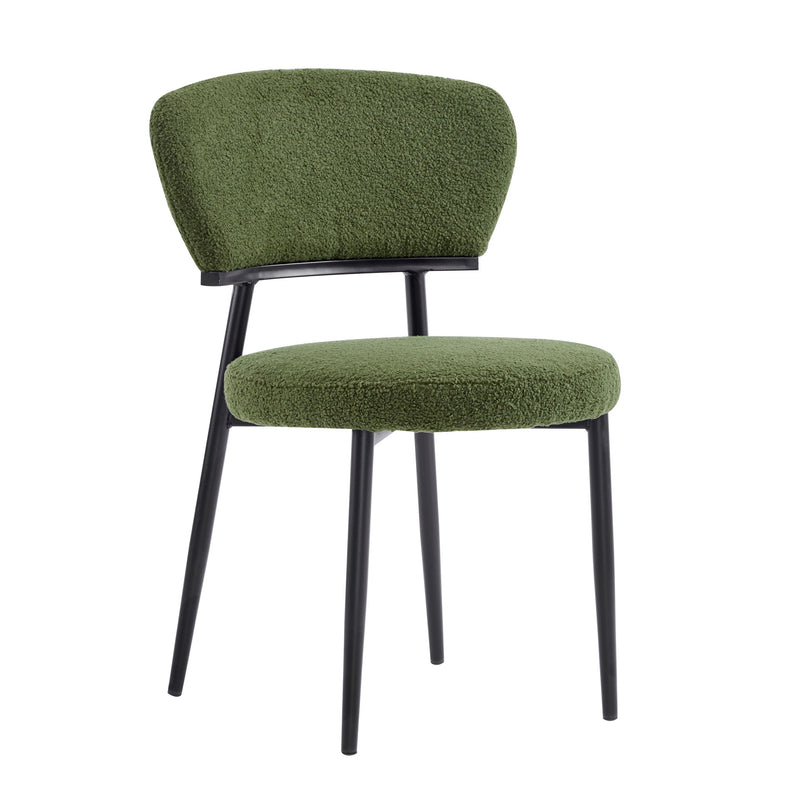 Upholstered Dining Chair (Set of 2) - Green Fabric - R&R Furniture Gallery (Fountain Valley, CA)