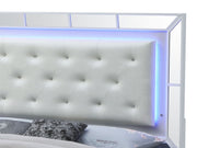 Modern contemporary panel bed by Glory Furniture featuring a sleek design with a padded upholstered headboard and clean lines.