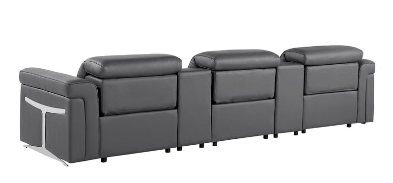 1126 - 5-Piece Modular Power Reclining Sofa In With 3 Power Recliners & Power Headrests
