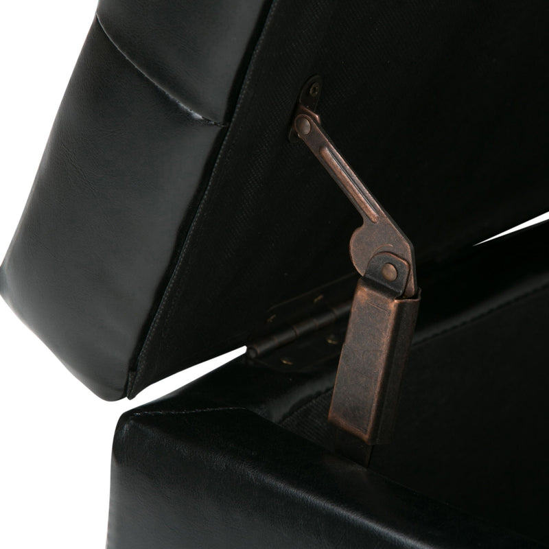 Cosmopolitan - Storage Ottoman - Midnight Black - R&R Furniture Gallery (Fountain Valley, CA)