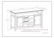 Amherst - TV Media Stand - Medium Saddle Brown - R&R Furniture Gallery (Fountain Valley, CA)