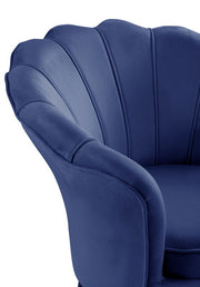Angelina - Scalloped Back Barrel Accent Chair With Metal Legs - R&R Furniture Gallery (Fountain Valley, CA)