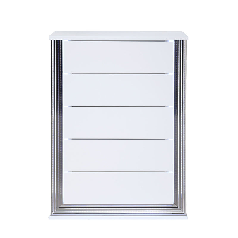 Moon - Smooth Chest With LED - White - R&R Furniture Gallery (Fountain Valley, CA)