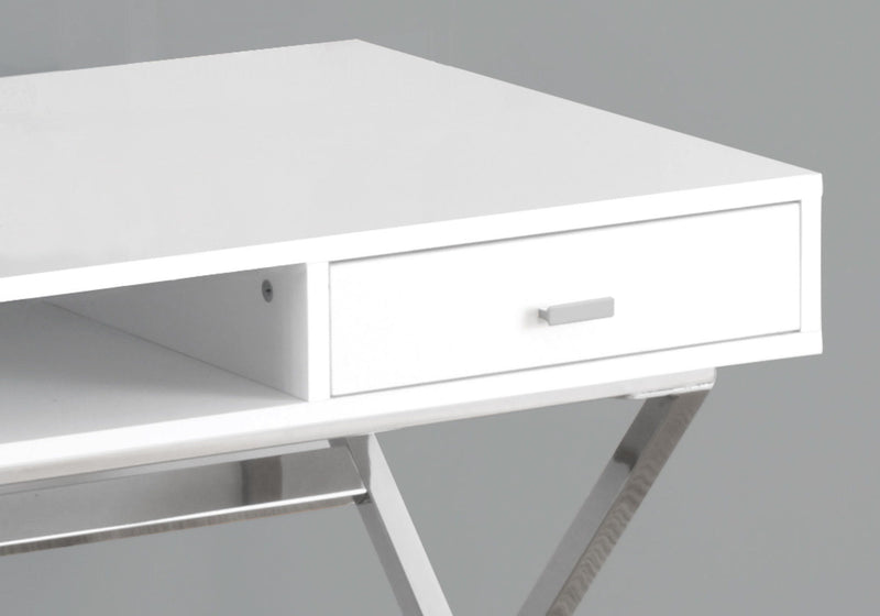 Computer Desk For Home Office, Laptop, Storage Drawers, Glossy Contemporary & Modern - R&R Furniture Gallery (Fountain Valley, CA)