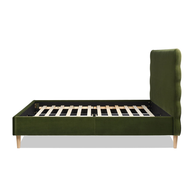 Stockholm - Modern Wavy Headboard Platform Bed - R&R Furniture Gallery (Fountain Valley, CA)