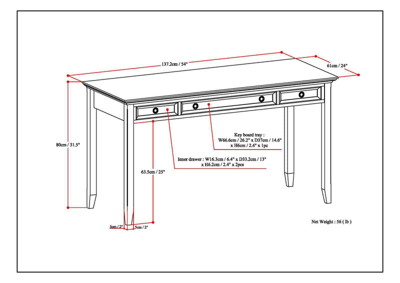 Amherst - Handcrafted Desk - R&R Furniture Gallery (Fountain Valley, CA)