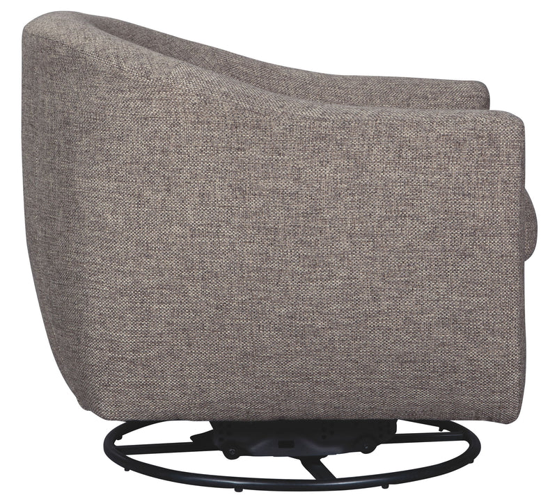 Upshur - Swivel Glider Accent Chair - Taupe - R&R Furniture Gallery (Fountain Valley, CA)