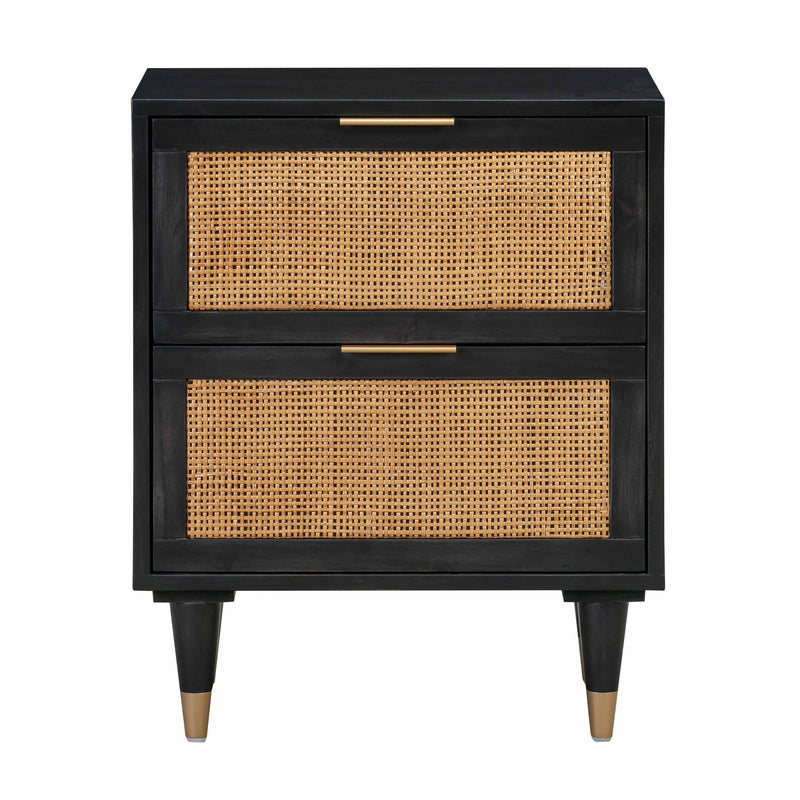 TOV Furniture Sierra accent nightstand with a modern design, featuring a sleek surface and stylish storage drawer.