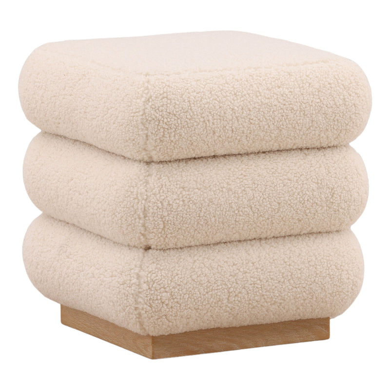 Rosana - Storage Stool - Cream And Light Natural