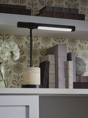 Vinmour - Metal Desk Lamp - Brown / Beige - R&R Furniture Gallery (Fountain Valley, CA)