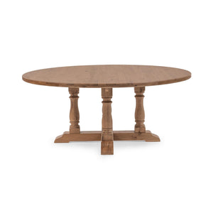 Classic Home Marina 72-inch dining table in Hampton Sand with wooden legs and smooth tabletop, perfect for modern dining rooms.