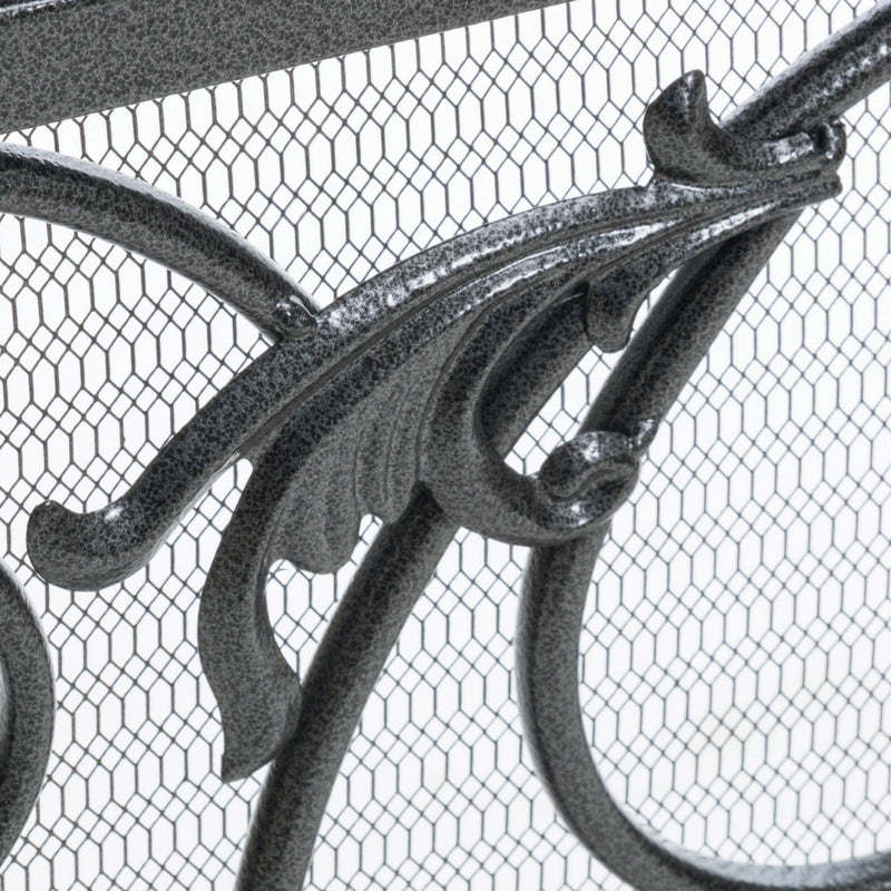 Darcie - Wrought Fireplace Screen, Ornate Design - R&R Furniture Gallery (Fountain Valley, CA)