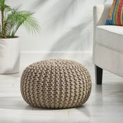Moro - Knitted Round Pouf With Pumpkin Shape - R&R Furniture Gallery (Fountain Valley, CA)