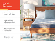 Sierra Sleep® by Ashley Peak 2.0 Bonnell hybrid mattress showing a plush top and supportive base for comfortable sleep.