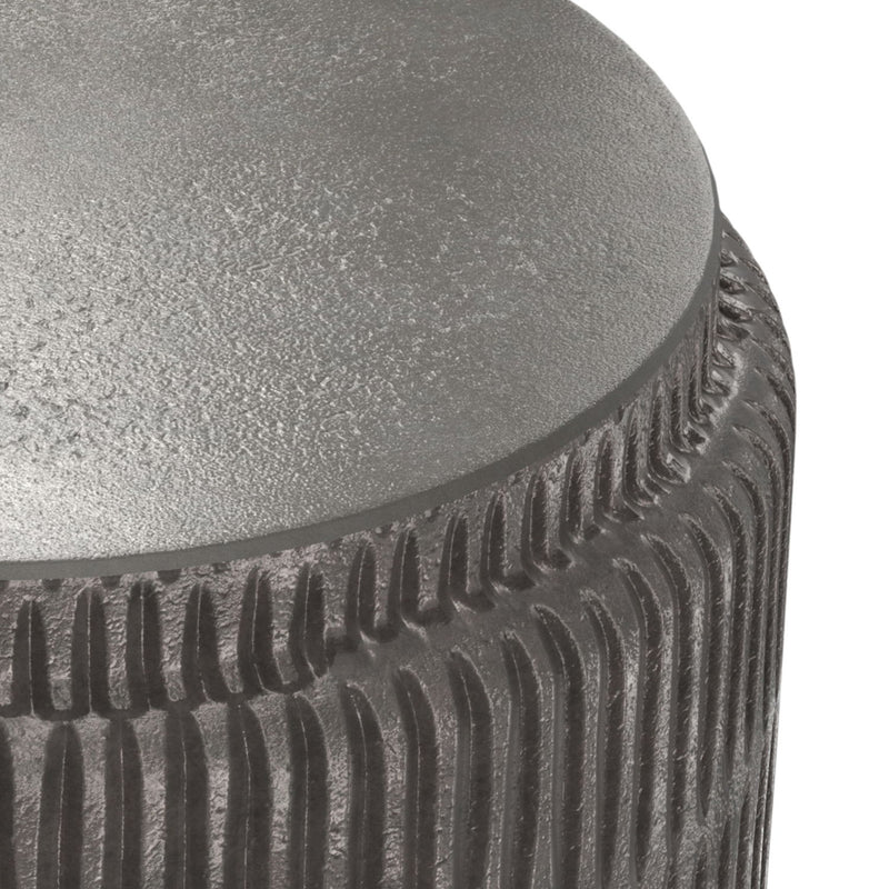 Juno - Cast Aluminum Side Table - Black - R&R Furniture Gallery (Fountain Valley, CA)